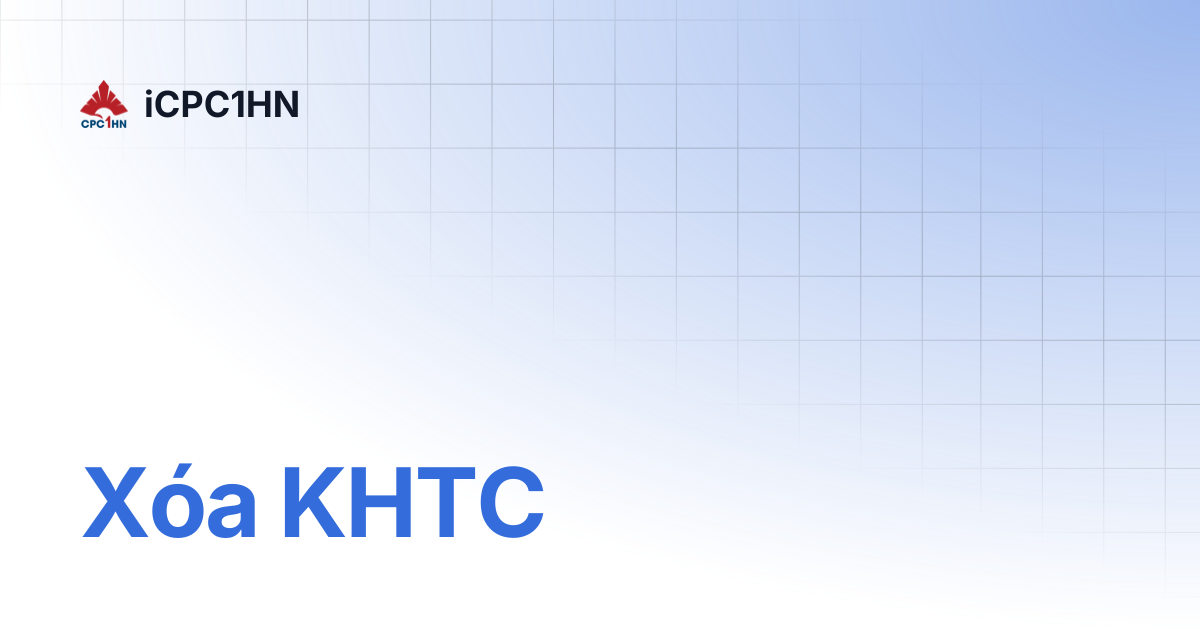 Xóa KHTC | iCPC1HN